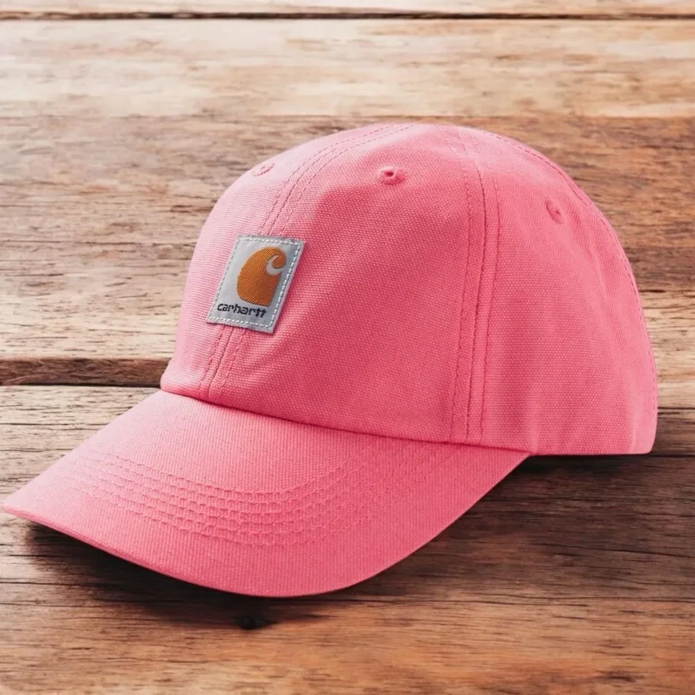 Carhartt Youth Girls Canvas Baseball Cap Pink Lemonade Adjustable NWT